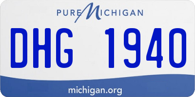 MI license plate DHG1940