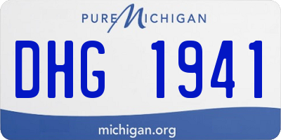 MI license plate DHG1941