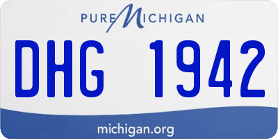 MI license plate DHG1942