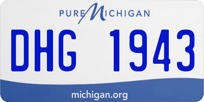 MI license plate DHG1943
