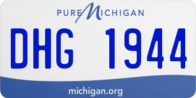 MI license plate DHG1944