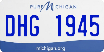MI license plate DHG1945