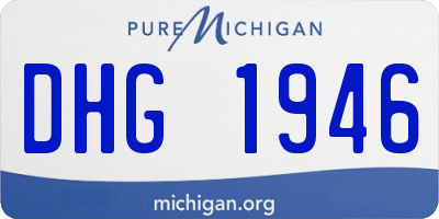 MI license plate DHG1946
