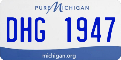 MI license plate DHG1947