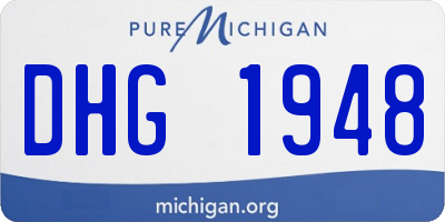 MI license plate DHG1948