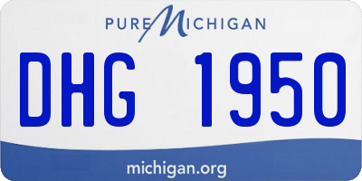 MI license plate DHG1950