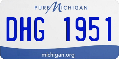 MI license plate DHG1951