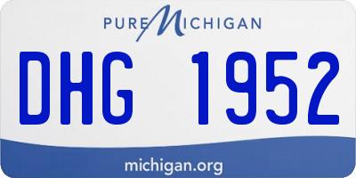 MI license plate DHG1952