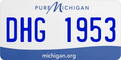 MI license plate DHG1953