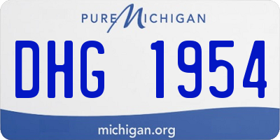 MI license plate DHG1954