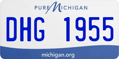 MI license plate DHG1955