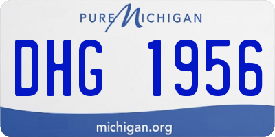 MI license plate DHG1956
