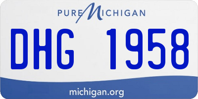 MI license plate DHG1958