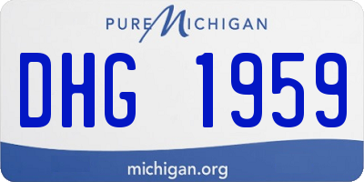 MI license plate DHG1959