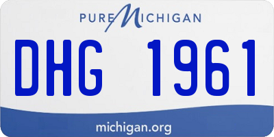 MI license plate DHG1961