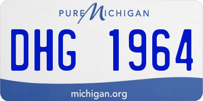 MI license plate DHG1964
