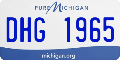 MI license plate DHG1965