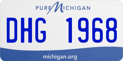 MI license plate DHG1968