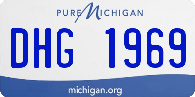 MI license plate DHG1969