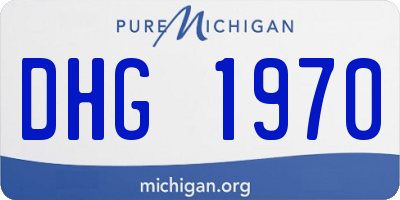 MI license plate DHG1970