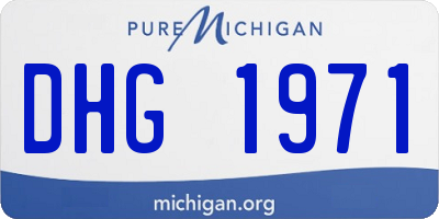 MI license plate DHG1971