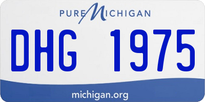 MI license plate DHG1975