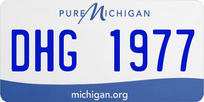 MI license plate DHG1977