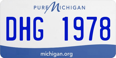 MI license plate DHG1978