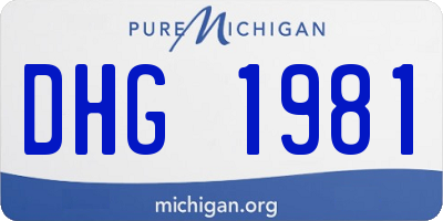 MI license plate DHG1981