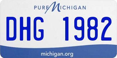 MI license plate DHG1982