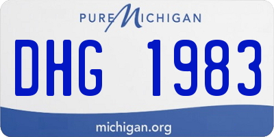 MI license plate DHG1983