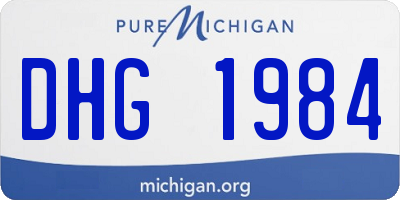 MI license plate DHG1984