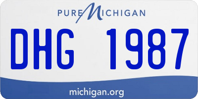 MI license plate DHG1987