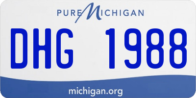 MI license plate DHG1988