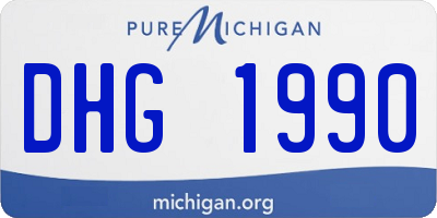 MI license plate DHG1990