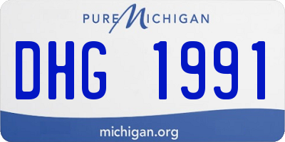 MI license plate DHG1991