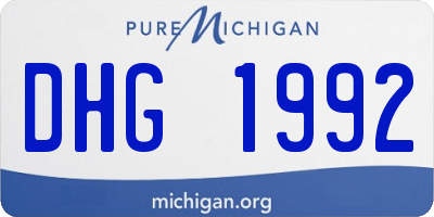 MI license plate DHG1992