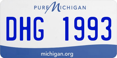 MI license plate DHG1993