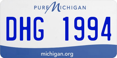 MI license plate DHG1994