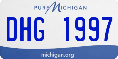MI license plate DHG1997