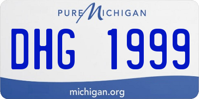 MI license plate DHG1999