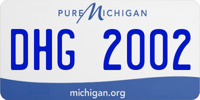 MI license plate DHG2002
