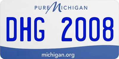 MI license plate DHG2008