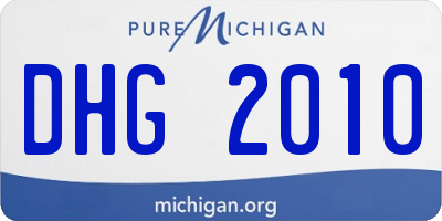 MI license plate DHG2010