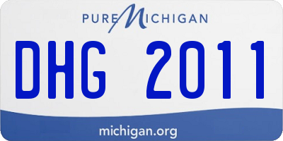 MI license plate DHG2011