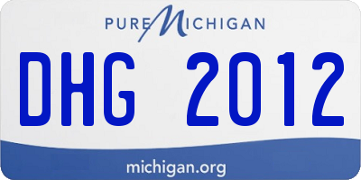 MI license plate DHG2012