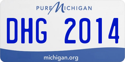 MI license plate DHG2014