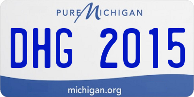 MI license plate DHG2015
