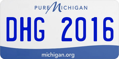 MI license plate DHG2016