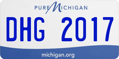 MI license plate DHG2017